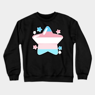 LGBTQ+ Pride Flag Stars - Transgender Crewneck Sweatshirt